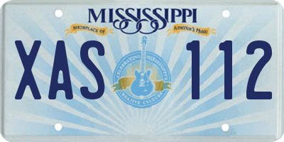 MS license plate XAS112