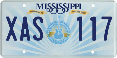 MS license plate XAS117
