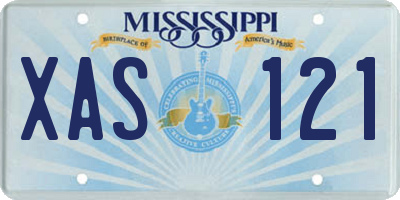 MS license plate XAS121