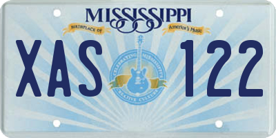MS license plate XAS122
