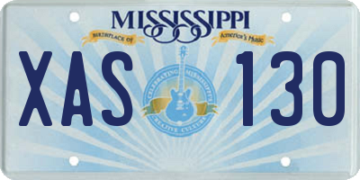 MS license plate XAS130
