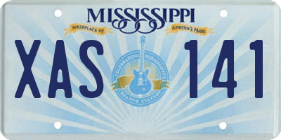 MS license plate XAS141