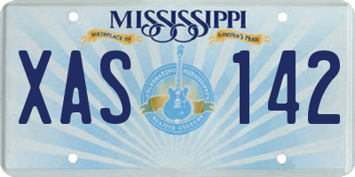 MS license plate XAS142