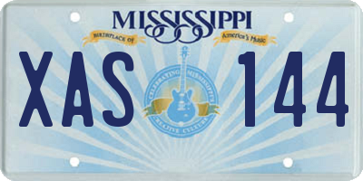MS license plate XAS144