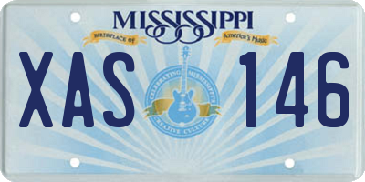 MS license plate XAS146