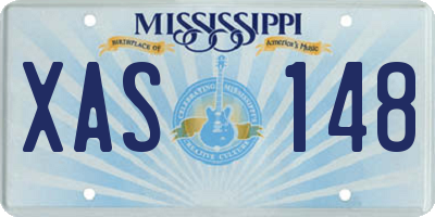 MS license plate XAS148