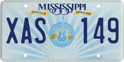 MS license plate XAS149