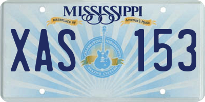 MS license plate XAS153
