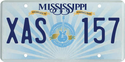 MS license plate XAS157