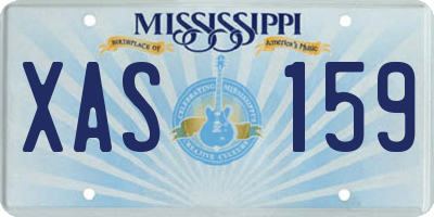 MS license plate XAS159