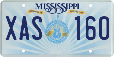MS license plate XAS160