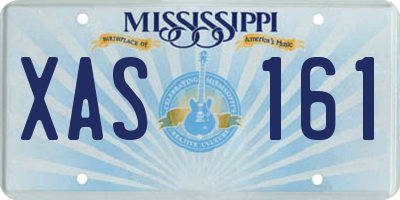 MS license plate XAS161