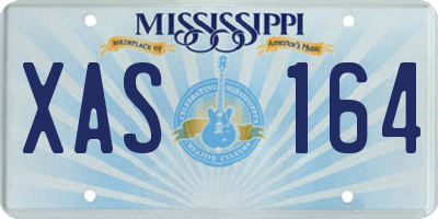 MS license plate XAS164