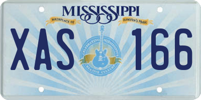 MS license plate XAS166