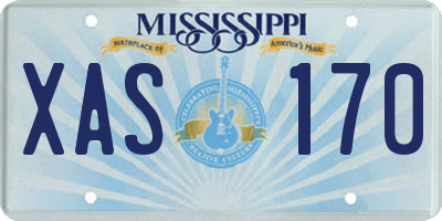 MS license plate XAS170