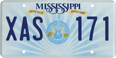 MS license plate XAS171