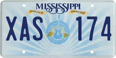 MS license plate XAS174