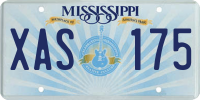 MS license plate XAS175