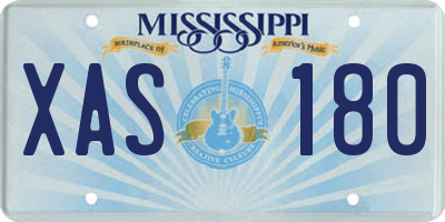 MS license plate XAS180