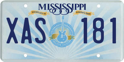 MS license plate XAS181
