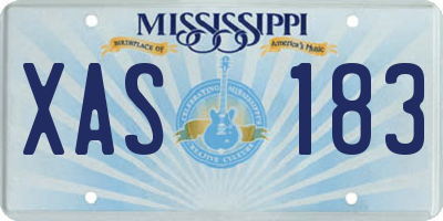 MS license plate XAS183