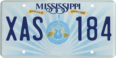 MS license plate XAS184