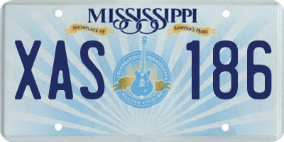 MS license plate XAS186