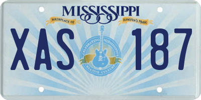MS license plate XAS187