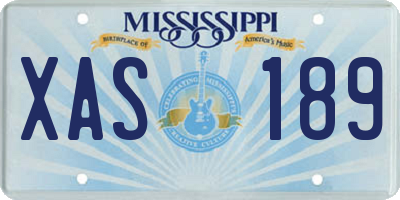 MS license plate XAS189