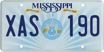 MS license plate XAS190