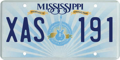 MS license plate XAS191