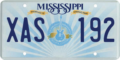 MS license plate XAS192
