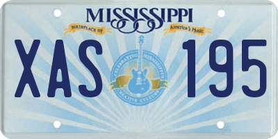 MS license plate XAS195
