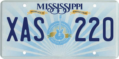 MS license plate XAS220
