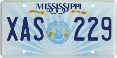 MS license plate XAS229