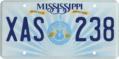 MS license plate XAS238