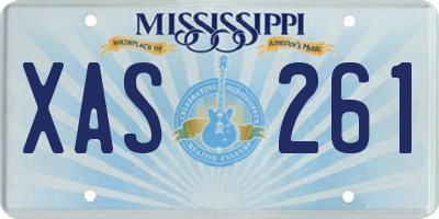MS license plate XAS261