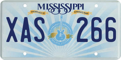 MS license plate XAS266