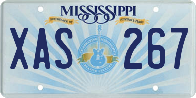 MS license plate XAS267