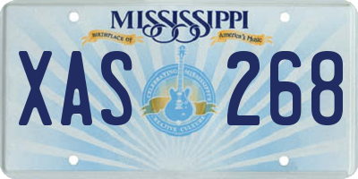 MS license plate XAS268