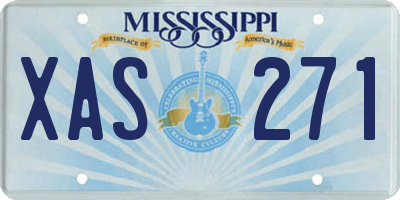 MS license plate XAS271