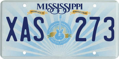 MS license plate XAS273