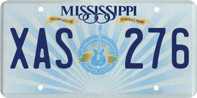 MS license plate XAS276
