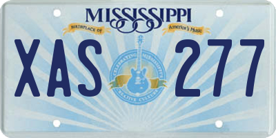 MS license plate XAS277