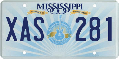 MS license plate XAS281