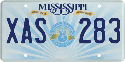 MS license plate XAS283