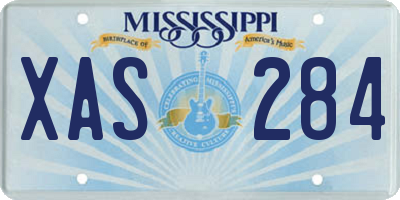 MS license plate XAS284