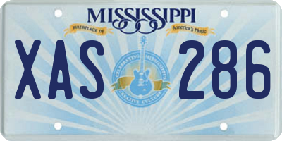 MS license plate XAS286