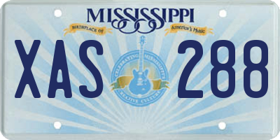 MS license plate XAS288