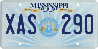 MS license plate XAS290